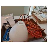 Light fixture globe, garage trouble light,