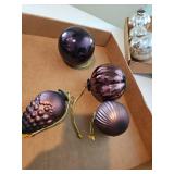 Heavy glass Christmas ornaments, originally sold at reflections