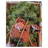 Christmas garland and seed pods