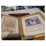 Two small framed pictures