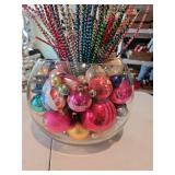 Large jar full of vintage ornaments