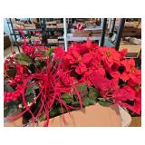 Miscellaneous poinsettia and Christmas decor