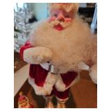 Vintage Santa has some staining, and Santa on rabbit