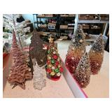 Miscellaneous fancy decorated Christmas trees