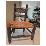 Cute little dolls wicker chair, 17x12