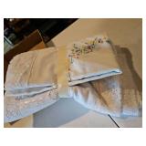 Two, vintage Lacey tablecloth