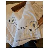 Vintage embroidered and Lace tablecloth