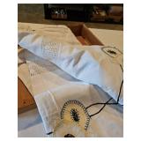 Vintage embroidered and Lace tablecloth
