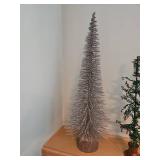 24-in silver glitter Christmas tree