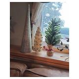 Free decorative Christmas trees, approximately 20 in tall and 18 in