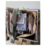 Gift boxes and wrapping paper and tissue paper