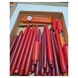 Miscellaneous red and Christmas candles
