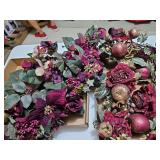 Purple and gold decorative Christmas swags