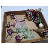 Small Victorian themed Castle ornaments, Christmas lamp night light