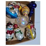 Department 56 hand blown Christmas ornaments