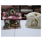 Candle box Nativity set, small Christmas decorative house