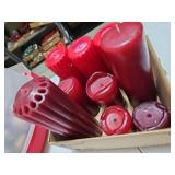 Miscellaneous red candles