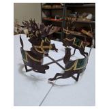 Metal Christmas reindeer candle holder