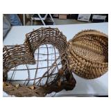 Two decorative baskets