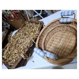 Three decorative baskets