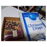 Miscellaneous Christmas decor and sparkling Christmas drape cotton