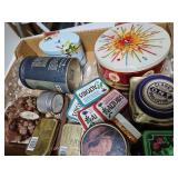 Decorative Christmas and other tins