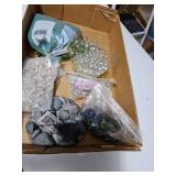 Glass marbles, rocks, vase filler