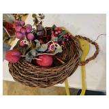 Decorative twig basket