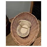 Large wicker laundry basket small basket with handle