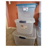 Free clear plastic totes with lids