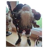 18 in tall standing Santa with walking stick