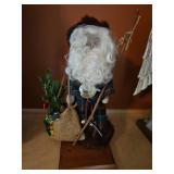10 inch tall Santa with toy bag