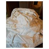 White and Lace dining chair covers, three