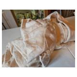 Two, brocade dining chair covers