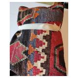 Two, woven Southwest themed pillows