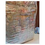 Ralph Lauren queen size comforter with flat and fitted sheets, two pillow shams, two standard pillow cases