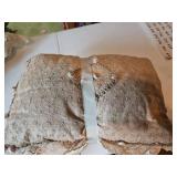 Too small lace covered pillows