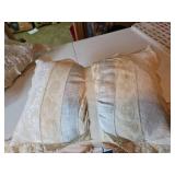 Too small lace covered pillows