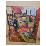 29x33 abstract oil on canvas