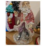 12 in tall Santa in pink robe