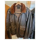 Medium to large size leather bomber jacket