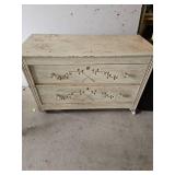 Two drawer painted chest