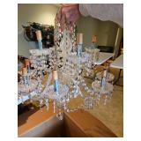Vintage Crystal Chandelier with 8 Arms