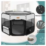 X-Large Dog Playpen, Portable Pet Play Pen for Cat, Puppies, Rabbits, Chickens, Foldable Large-Capacity Pet Tent for Indoor/Outdoor Travel Camping (Size XL Without Carry Bag)