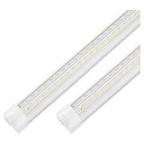 Led Shop Lights,4FT LED Light 50W 6500K 7000LM Led Daylight,Garage Light Linkable Clear Cover Integrated V-Shape for Garage Warehouse Workbench Workshop(2-Pack)