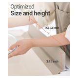 23 inches 100% Premium Silicone Kitchen Sink Splash Guard - Non Slip Strong Suction, Durable, and Easy-to-Clean Splash Protector for Mess-Free Cooking and Dishwashing (Deep Gray)