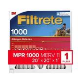 Filtrete Allergen Defense 20 in. W X 20 in. H X 1 in. D 1000 MPR Pleated Air Filter 4 pk