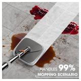 Mop and Bucket Set, Spin Mop with Separate Dirty Water System, Deep-Cleaning Mops for Floors, Versatile Mops for Walls