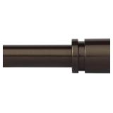 Curtain Rods for Windows 16 to 28 Inches Adjustable Length 1 Inch Diameter Window Curtain Rod with Aluminium End Cap, Antique Bronze
