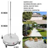 14" Pressure Washer Surface Cleaner with 4 Wheels, Stainless Steel Power Washer Surface Cleaner for Driveways Sidewalks Patios, 1/4" Quick Connector, 2 Extension Wand, 4000 PSI